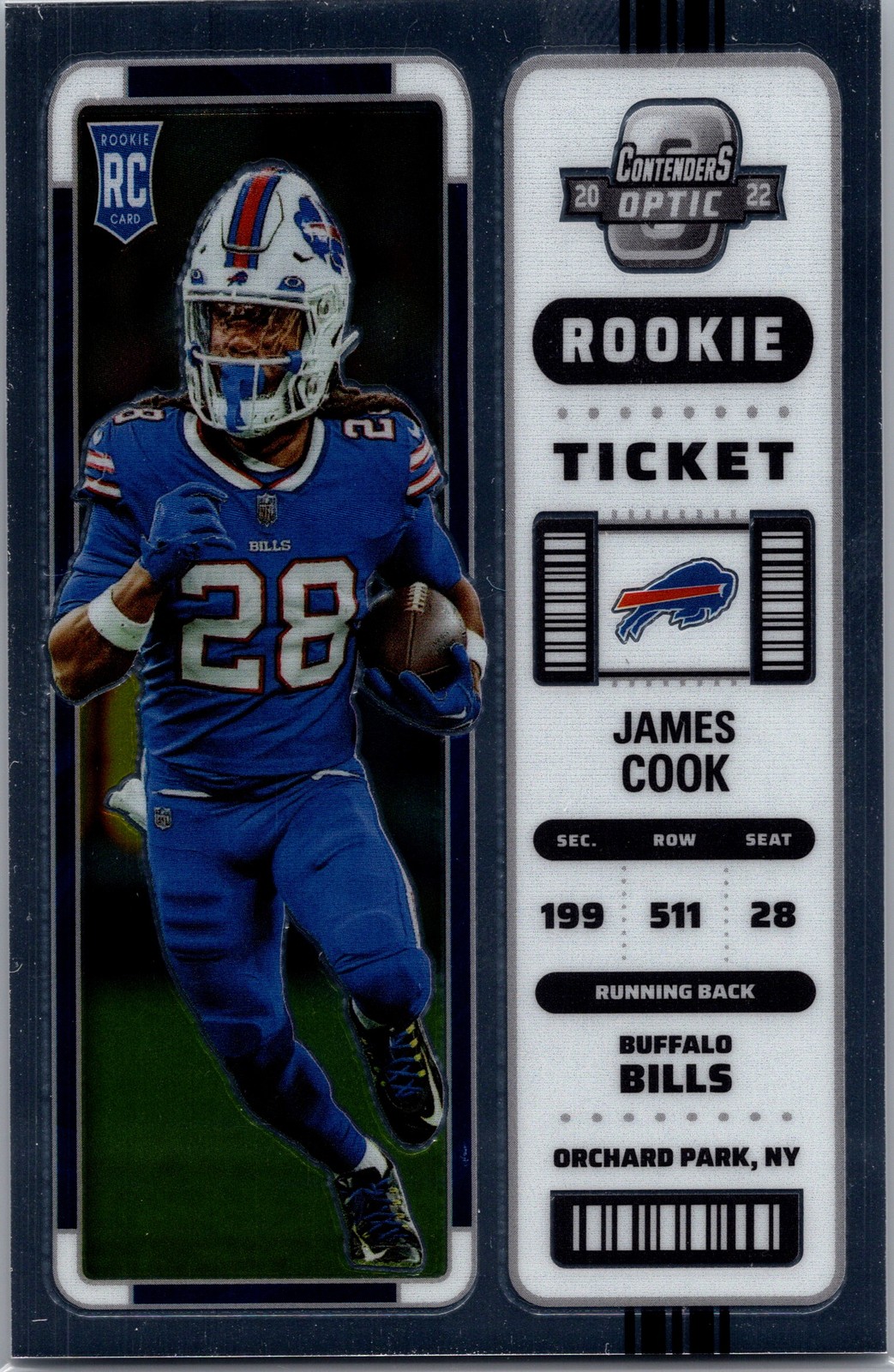 2022 Panini Contenders Optic #79 James Cook Buffalo Bills Rookie