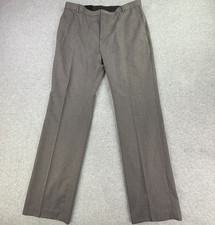NWT Banana Republic Slim Fit Dress Pants Mens 36x33 Gray Flat Front Polyester