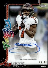 Bucky Irving 2025 Topps Chrome Bucky Irving Future Stars Black Auto /10