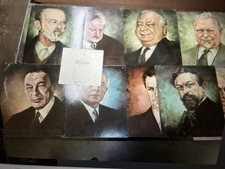 1966 lot of 19 Bowmar 16x20 CLASSICAL COMPOSER cardstock prints