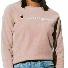 NWT CHAMPION WOMEN'S SPELLOUT SCRIPT LOGO SWEATSHIRT LARGE