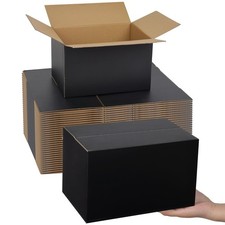Shipping Boxes Medium 10x7x6 Inches, 30 Pack Mailer Packaging Boxes Bulk, Bla...