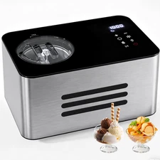 Ice Cream Maker with Built-In Compressor - 2.1 Qt No Pre-Freeze Machine
