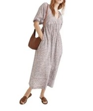 Madewell Marianna Midi Dress S Puff Sleeve Dream On Daisies Prairie ￼Cottagecore