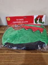 Adult Elf Fabric Party Costume Shoes