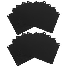10 Pcs Black Aluminum Alloy Stamping Blanks 12.00 X 8.00 Cm Rectangle Tags