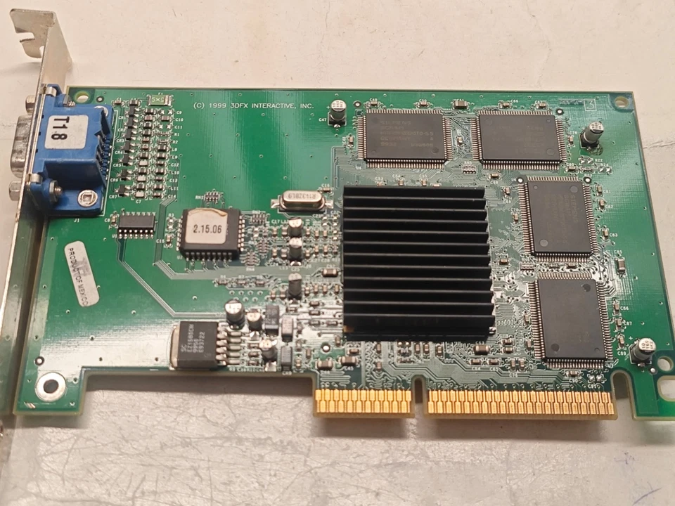 Vintage 3Dfx AGP Card Voodoo3 Velocity 100 ( 210-0380-001 ) 8 MB RAM + Heatsink - Image 2 of 4