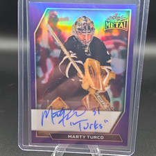 Leaf Metal Marty Turco Purple Prismatic Auto BA-MT2 Serial Numbered /7