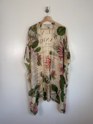 Hundert Sterne Überwurf Blumen Geißblatt Kimono Kaftan lang Überwurf Strand