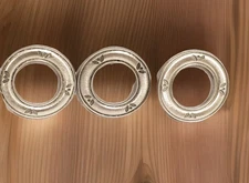 Set of 3 Longaberger USA Pewter Tie On Approximately 2" x 1.5"