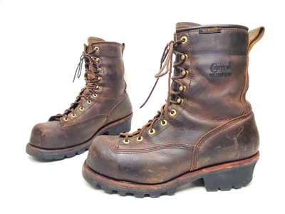CHIPPEWA 73101 PALADIN BAY APACHE 8'' WP Steel Toe Logger Boots Men's US 11.5 M