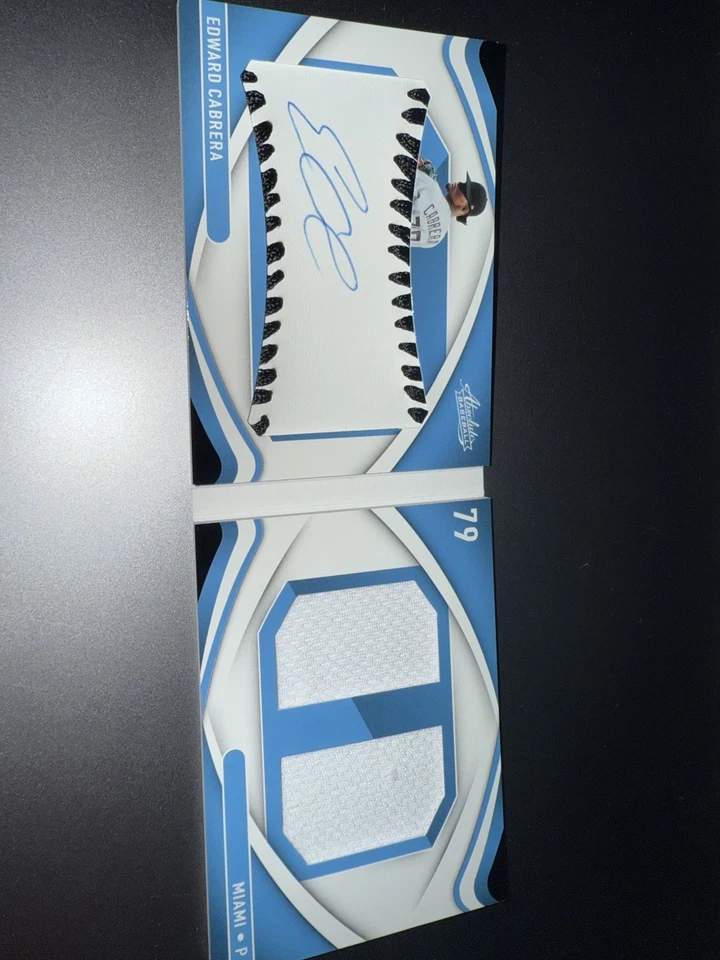 Edward Cabrera Rookie Auto 2022 Panini Material Booklet Signatures Baseball /60! - Image 3 of 4