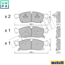 BRAKE PAD SET DISC BRAKE 22-0927-2 FOR JEEP GRAND/CHEROKEE/IV/SUV ERB 3.6L