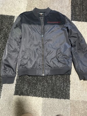 Genuine Motor Clothes Harley Davidson Bomber Jacket Men's Medium Full Zip Biker