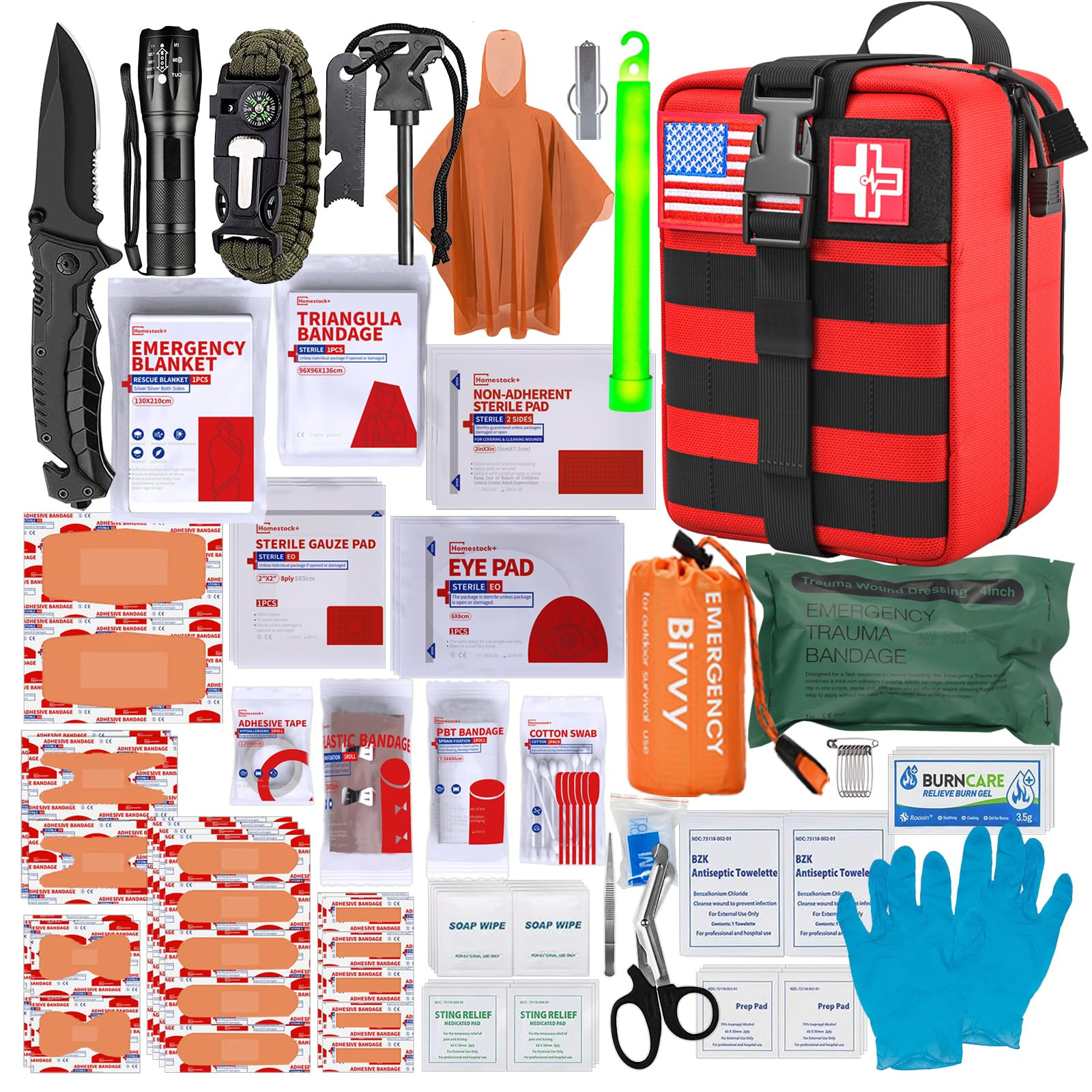 Tactical First Aid Kit with Molle System for Survival & Outdoor Use