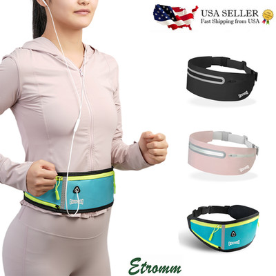 Sports Ultra Slim Fanny Pack Waist Bum Bag Belt Pouch Zip Bag Waterproof Running