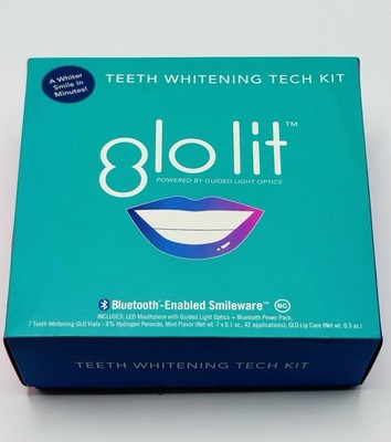 Glo Lit Teeth Whitening Device Tech Kit with Bluetooth Guided Light New