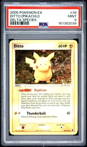 Pokemon Ditto [Pikachu] EX Delta Species 39/113 PSA 9 Mint