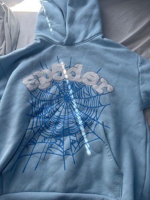 *BRAND NEW* Spider Hoodie Sky Blue Sp5der (Size Medium)