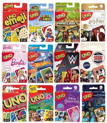UNO Kartenspiel All Wind Dos Monopoly Deal Anime Barbie Skip Bo Paw Patrol 4 FÜR 3