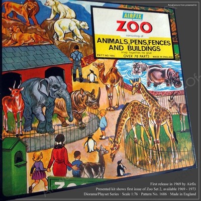Original Airfix 1969 · First ''Zoo Play Set 2'' Release · Complete/Excellent Box