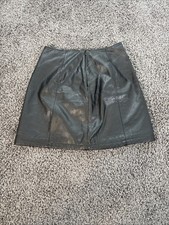Vintage Wilson s Leather Skirt Womens 28 Suede Black Boho Mini 90s