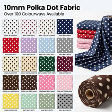 Polka Dot Jersey Crepe Fabric 10mm Spots 2-way scuba crepe stretch dress fabric