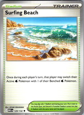 Surfing Beach Uncommon ME01: Mega Evolution 129/132 NM AYUMI ODASHIMA