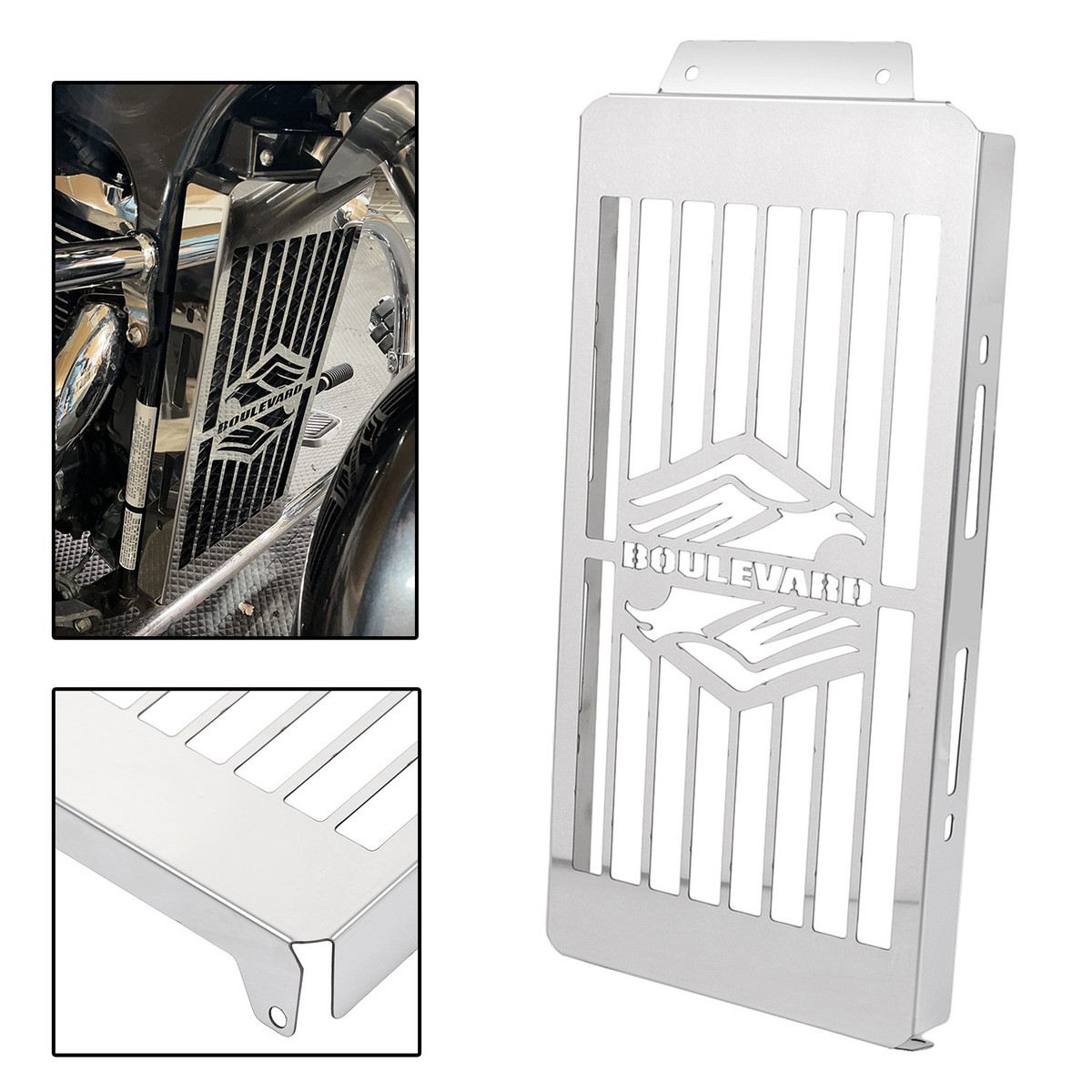 Chrome Radiator Cover Grille Guard For Suzuki Intruder VL800