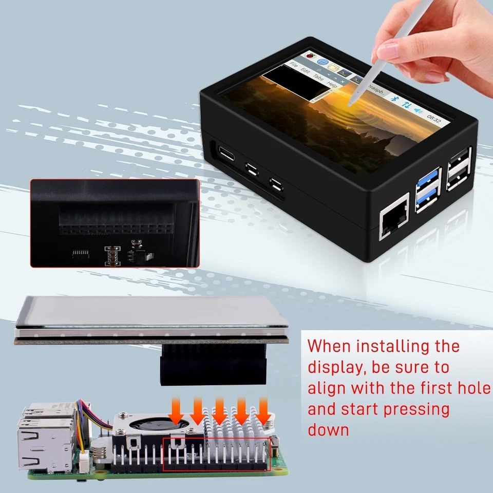 GeeekPi 3.5 inch Touchscreen Display with Raspberry Pi 5 Case, 480x320 TFT LCD 6 - Image 3 of 4