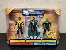 Rare 2009 Mattel DC Universe Crisis 3-Pack #18 *Sinestro*Parallax*John Stewart
