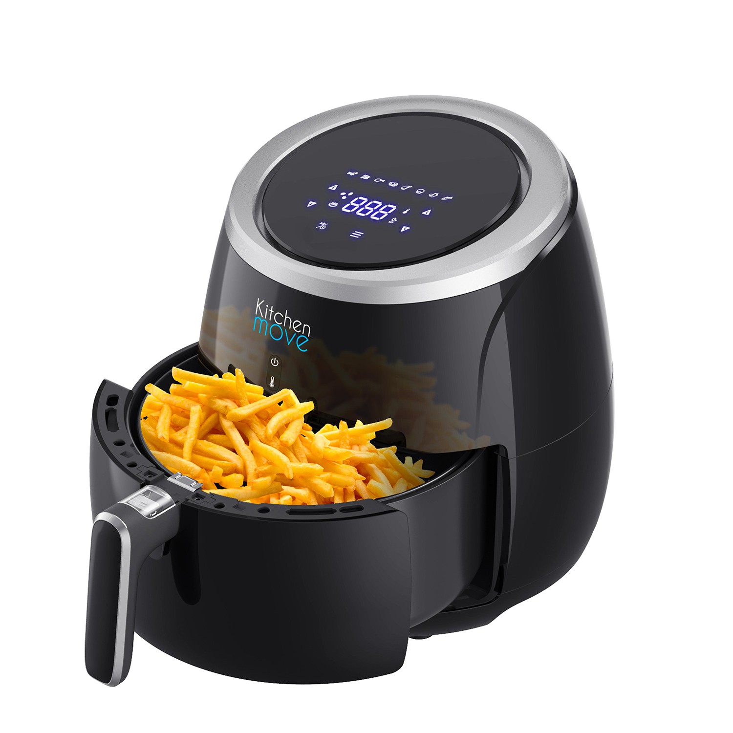 Friteuse sans huile 6.4L haute performance Kitchen Move 2000W pour friture saine et rapide