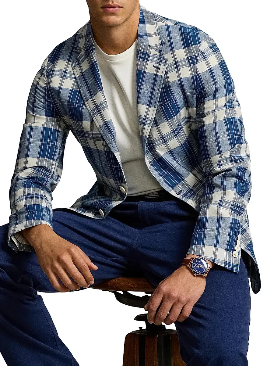 Ralphおまとめメンズセット Preços baixos em Ralph Lauren de Três Botões Azul ternos e Blazers