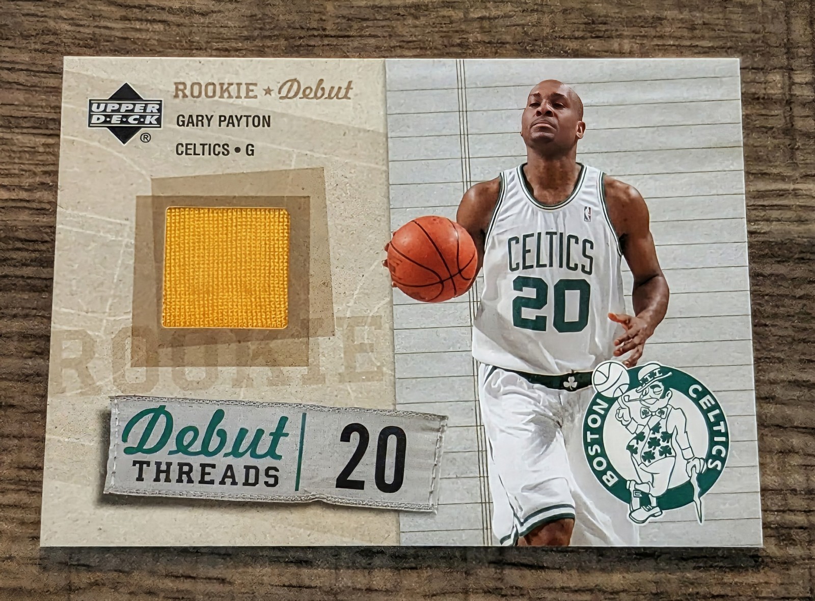Gary Payton 2005-06 Upper Deck Rookie Debut Threads Game-Used Warm Up Jersey