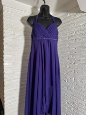 Davids Bridal Dress sz 10 halter neck purple.
