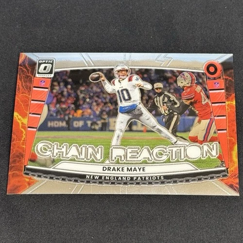 2025 Panini Optic Drake Maye Chain Reaction Insert #9 New England Patriots