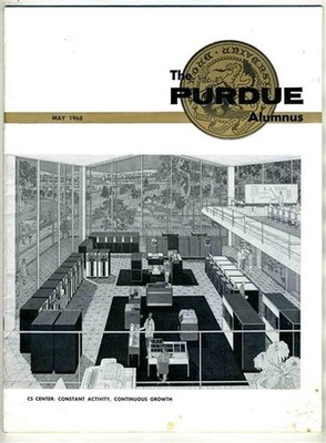 Purdue Alumnus Magazine May 1968 Computer Science Center Cover Golden Girl