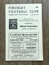 Finchley v Edgware programme - 66/67 season - Athenian League
