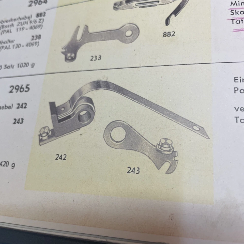 NOS 1 contacto de encendido Tatra tipo 87 PAL (CSR) encendedor año 1945 nuevo. Foto 2 de 3