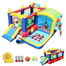 7in1 Inflatable Bounce House Jumping Castle Ball Pit for Kids Outdoor Party Gift