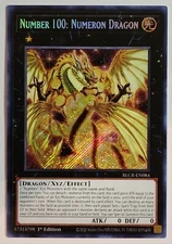 Yugioh Number 100: Numeron Dragon BLCR-EN084 Secret Rare 1st Edition In Hand