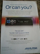 ALPINE MOBILE MEDIA SOLUTIONS ELECTRONICS 2010 IMAGE ADVERT APPROX A4 FILE R