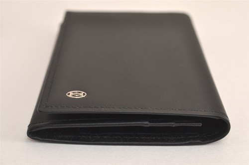 Authentic Cartier Vintage Must de Cartier Card Case Purse Leather Black 4711M - Picture 4 of 10