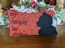 New NWT My Therapist Has Whiskers Throw Pillow W/Cat Made By MWW Made In USA