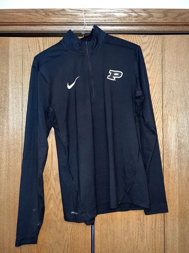 NIKE PURDUE BOILERMAKERS DRI FIT HALF ZIP TOP