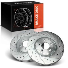 2x Front Drilled Brake Rotors for Jaguar S-Type 2006-2008 Vanden Plas XF 326mm