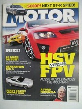 MOTOR DECEMBER 2006,NISSAN GT-R,MX-5,HSV GTS,FPV GT,JAGUAR XKR,ALFA 8C SPIDER