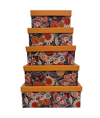 Set 5 Stück Box Geschenkboxen verschiedene Größen Geschenkbox