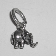FULL ORNATE ELEPHANT CHARM STERLING SILVER 4-D EFFECT IDEAL CHILD'S BRACELET SEE