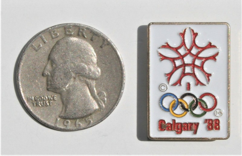 CALGARY 1988 WINTER OLYMPICS / WHITE LOGO PIN
